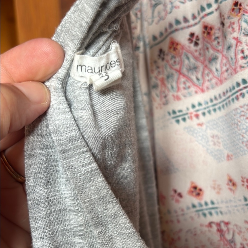 Maurices Asymmetrical Blue and Red Sleeveless Tank Top - Picture 4 of 4